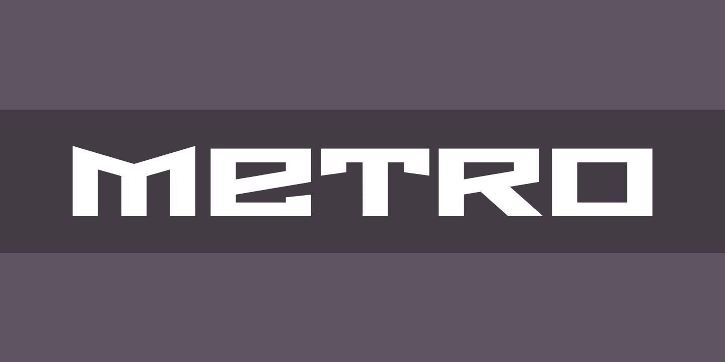 Example font Metro #1